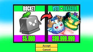 Trading From Nothing To BOTH Dragon And Yeti With NO ROBUX in Blox Fruits