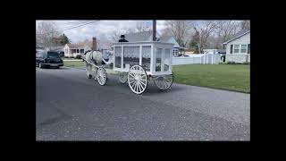 White Horse and Funeral Carriage Demarco Luisi FH at Siloam Cemetery Vineland NJ March 25 2022