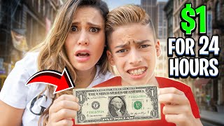 SURVIVING 24 Hours With $1 DOLLAR ONLY! (BAD IDEA) | The Royalty Family