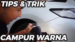 CAMPUR WARNA TERSULIT PUTIH MUTIARA , TIPS & TRIK