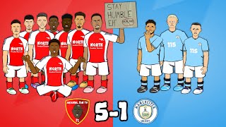 5-1 STAY HUMBLE EH, HAALAND?😂 (Arsenal vs Man City Goals Highlights Lewis-Skelly)