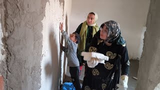 Batoul’s Dedication: Whitewashing the New Kitchen Walls \u0026 Family Tea Time 🏡☕