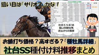 【社台SS】種牡馬別価格推移をまとめてみた☆価格上げ過ぎ種牡馬が見えてきた！価格安すぎ種牡馬も見えてきた。