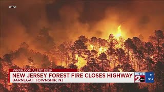 New Jersey Forest Fire Closes Highway