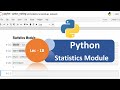 Python Tutorial - 18 | Python Statistics Module | Mean/Median/Mode | Python Tutorial For Beginners