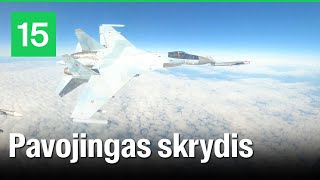 Pamatykite patys: Rusijos naikintuvas praskrido pavojingai arti amerikiečių F-16