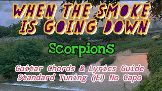 WHEN THE SMOKE IS GOING DOWN | Scorpions Easy Guitar Chords Lyrics Guide Play-Along Beginners
