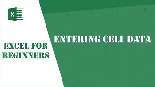 Excel Tutorial 4 - Entering Cell Data