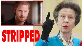 It's Time To STRIP Harry's Title! Princess Anne CHANGED Ancient Tradition To Get More Power