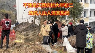 不愧是江西农村大年初二，全村人拜年错过了又等一年，场面真热闹