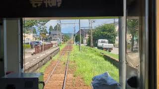 富山地方鉄道上滝線　不二越・南富山・上滝経由岩峅寺行　10030形　大庄駅到着シーン