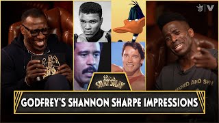 Godfrey's Spot-On Impressions: Shannon Sharpe, Daffy Duck, Schwarzenegger, Biden, Ali, Pryor & MORE