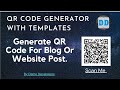 How To Create QR Code With Template For Blog Post?