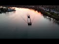 dji mini 3 pro drohnenaufnahmen über der havel bei niederneuendorf während des sonnenuntergangs