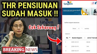 🔴 RESMI PT TASPEN ! CEK SEKARANG DANA THR PENSIUNAN SUDAH MASUK TOS TASPEN, THR PENSIUN SEGERA CAIR