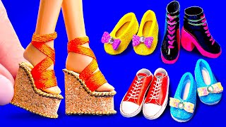 21 DIY Ideas for Barbie Shoes, Dollhouse and Cosmetics