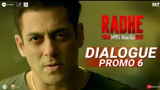 Radhe: Dialogue Promo 6 |Salman Khan | Randeep Hooda |Radhe Full Movie|Radhe Movie All Song|#13thMay