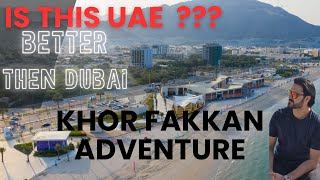 Exploring Khor Fakkan Beach 🌊 | UAE's Stunning Mountain Paradise!