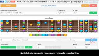 Guitar Scale Finder - Pattern Generator Software