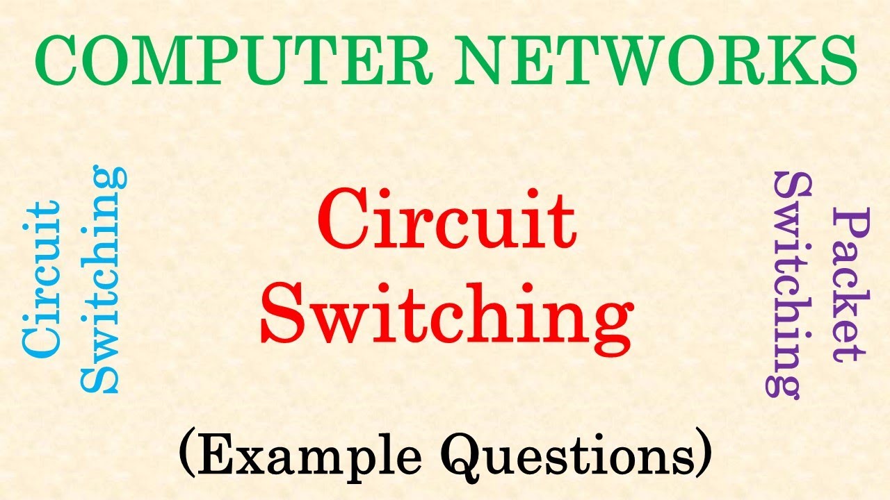 Computer Networks Circuit Switched Network Example Questions Youtube