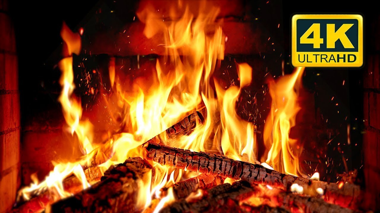 🔥 Crackling Fireplace 4K (6 HOURS). Fireplace Burning & Crackling Fire ...