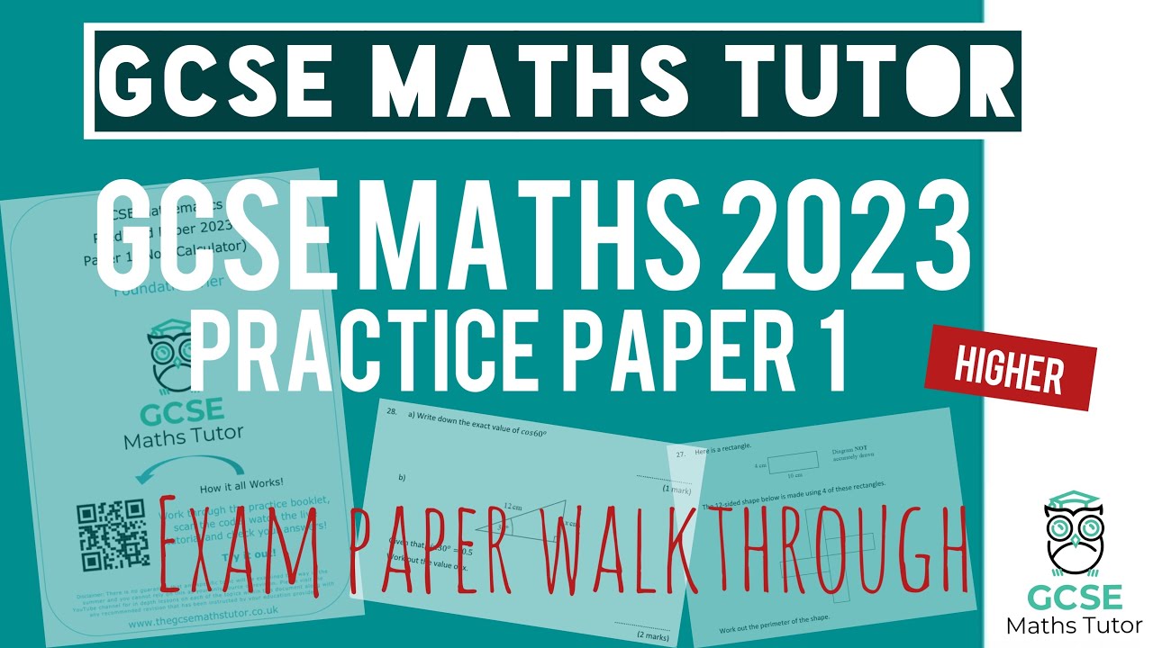 GCSE Maths Predicted Paper 1 Friday 19th May 2023 | Higher | Exam ...