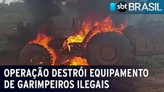Operação destrói equipamentos de garimpeiros que atuam ilegalmente | SBT Brasil (28/07/22)
