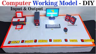 computer working model for exhibition - diy - input and output devices | led lights | howtofunda