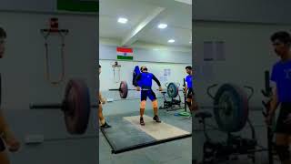 🏋️Practice🏋️ 116 kg clean 🏋️ Lifter: Manish tiwari #iwf #weightlifting #gujarat #india #hookgrip 🏋️