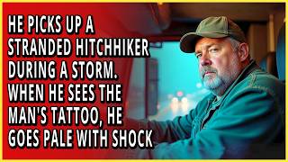 He Picks Up a Hitchhiker During a Storm. When He Sees the Man's Tattoo, He Goes Pale with Shock...