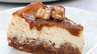 Tarta de queso con Snickers