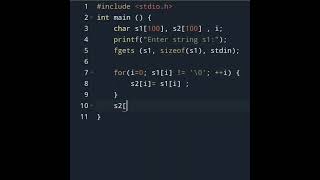 C Program to Copy String Without Using strcpy() In 50X Speed 🥵 #education #fun #shorts