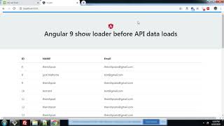 Angular 9 - show loader before api loads data