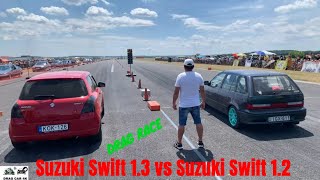 Suzuki Swift 1.3 vs Suzuki Swift 1.2 drag race 1/4 mile 🚦🚗 - 4K UHD