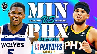 Minnesota Timberwolves vs. Phoenix Suns Game 4 Full Highlights | WCRD1 | 2024 PLAYOFFS