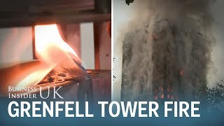 Lab test on cladding similar to the Grenfell Tower panels set alight in just 2 minutes