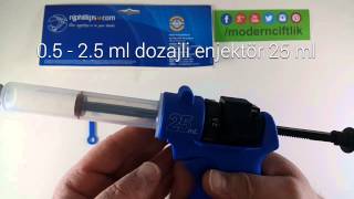 0.5 - 2,5 ml yarı otomatik enjektör 25 ml