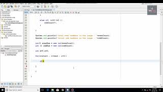 Separate even and odd numbers from a range | Java Tutorials | tebcode