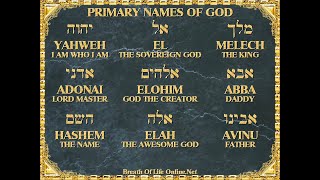 Bible Study - The Names of God Lesson 4 - YHWH/Jehovah 2022.10.18