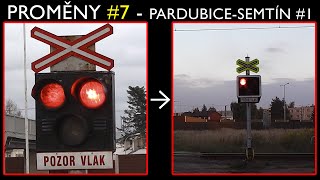 Proměny železničních přejezdů #7 - Pardubice-Semtín #1 (2013) / Railroad crossing changes