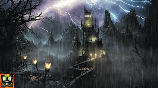 Violent Thunderstorm Sleep Sounds with Rain, Wind and Thunder on a Creepy Castle at Night | 10 Hours