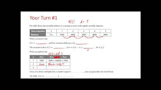 Algebra I 4.2 Constructing Arithmetic Sequences