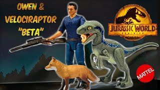 2022 Mattel Jurassic World Dominion Owen Grady and Velociraptor Beta Review!!!