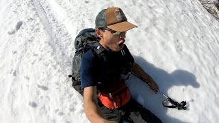 【滋賀県／釈迦岳】残雪期の雪山登山、最後の雪を楽しむ