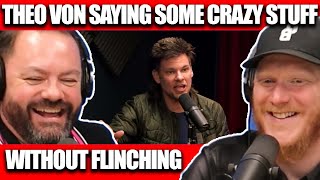 Theo Von Saying Some Crazy Stuff Without Flinching REACTION | OFFICE BLOKES REACT!!