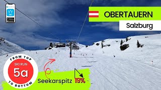 Obertauern Seekarspitz Austria / ski run 5a, from top to bottom