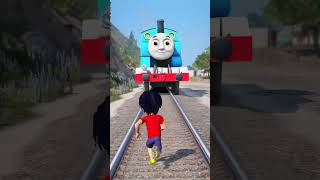 GTAV: SHIVA STOPS THOMAS THE TRAIN #shorts