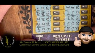 My Favorite $5 Tickets 🍀 LUCKY HORSESHOE 🍀 $20 Connecticut Lottery Scratch Off Ticket | LuckyLuxe