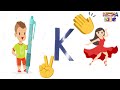 Learn Letter K ✅Draw and Color For Alphabet ✅How To Teach Baby To Speak English