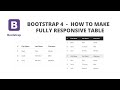 BOOTSTRAP 4 | Full Responsive Table